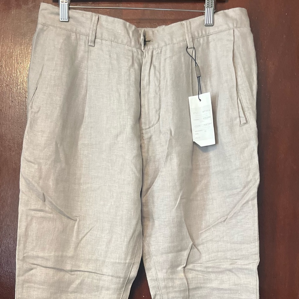 Beige Linen Pants